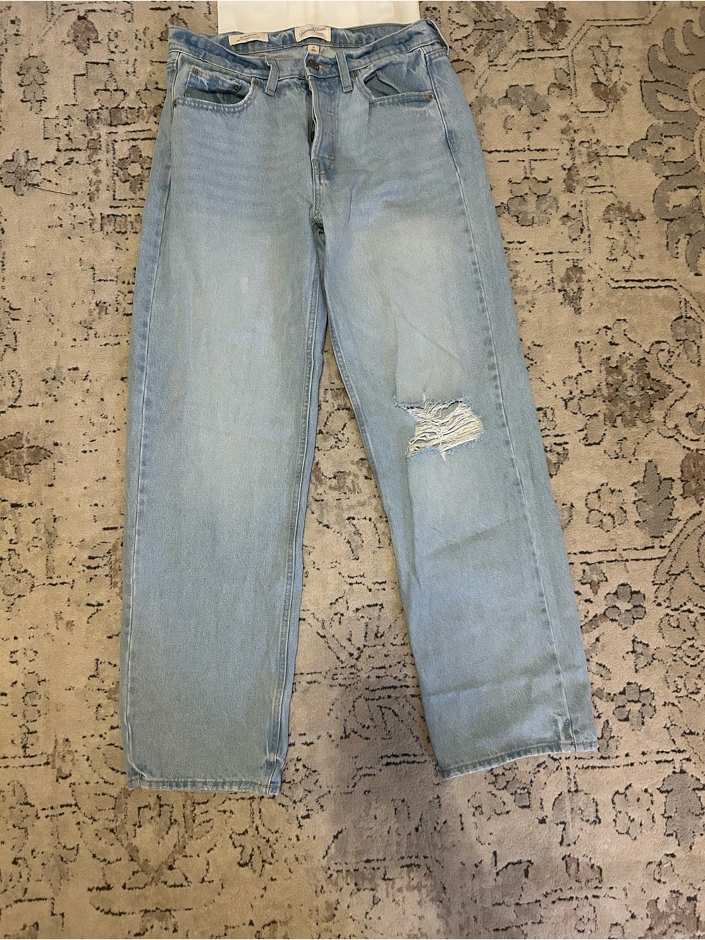 Universal Thread Light Blue Relaxed Straight-Leg Jeans
